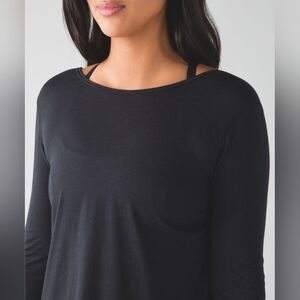 Lululemon Zen Bender Long Sleeve Black No Size Tag Medium??
